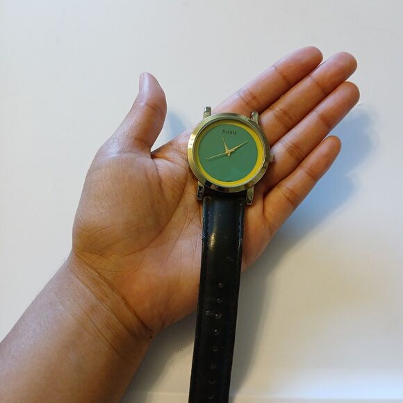 Decree Women's Green Yellow Round Gold Tone Dial Casual Watch Japan Movt - Picture 6 of 15